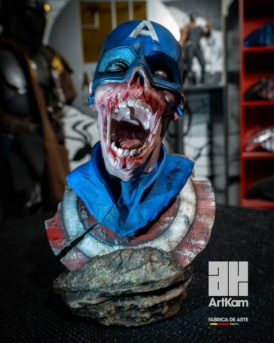 Escultura Capitán América Zombie - Imagen 3
